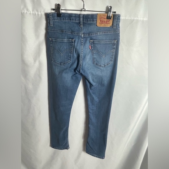 Levi’s 512 Slim Taper Jeans Youth Boys 14 Regular W27 L29 Blue Denim Skinny Fit - Picture 2 of 5
